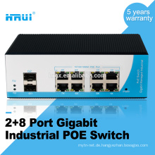 Layer 2 verwaltet 2 SFP-Port-Gigabit-8-Port-Poe-Schalter im Freien